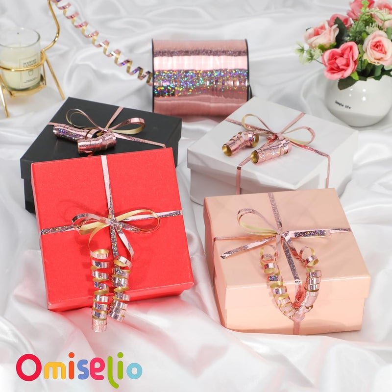 OMISELIO Rose Gold Curling Ribbon - 500 Yard Shiny Metallic Curling Ribbon for Gift Wrapping, Balloons, Birthdays & Parties - Image 2